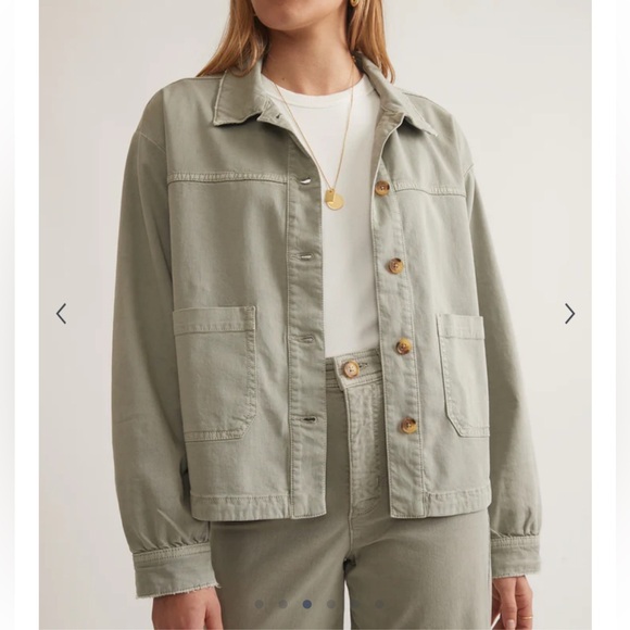 Marine Layer Jackets & Blazers - Marine Layer Freya Boxy Utility chore Jacket Sage Green Size Small S